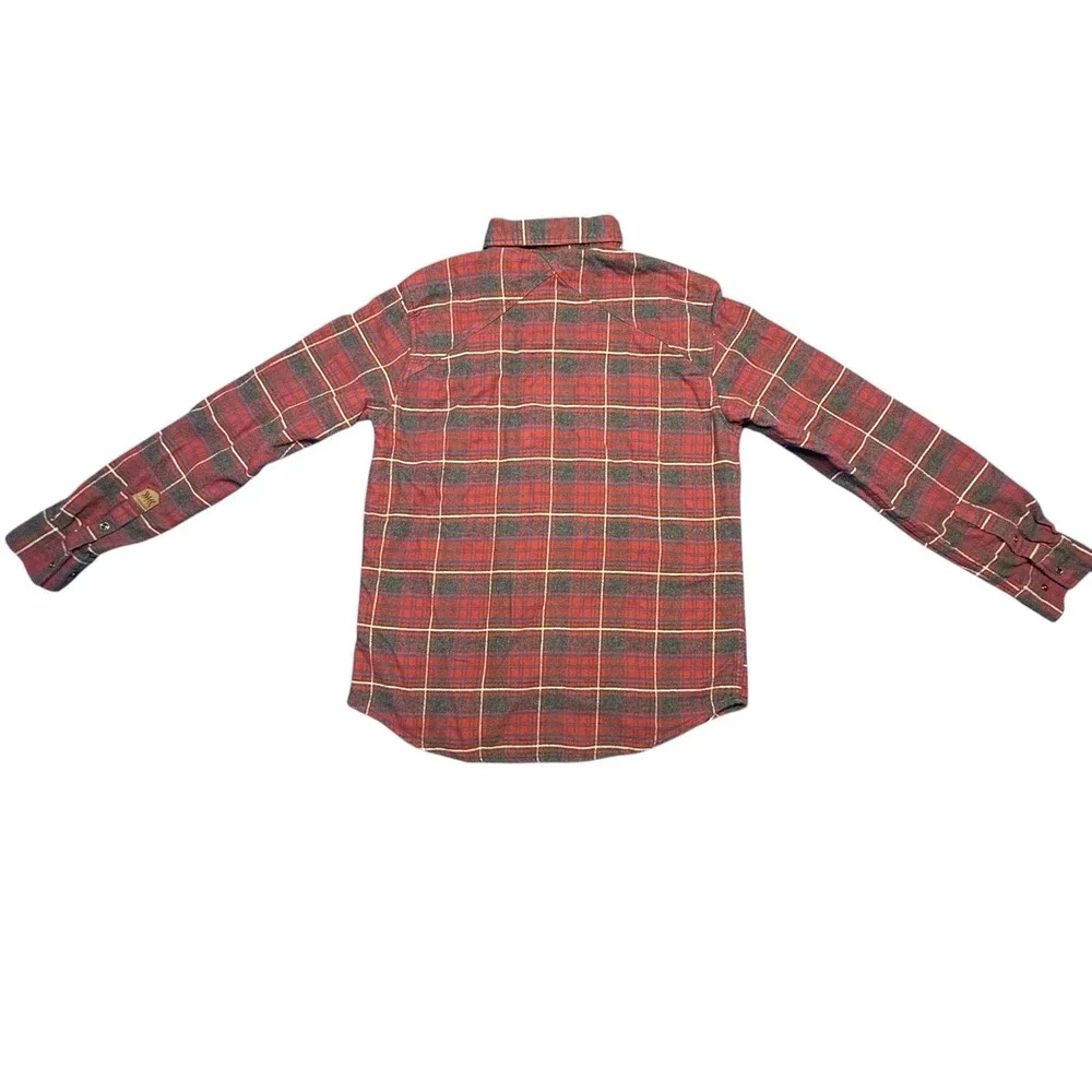 Dakota Grizzly Riley Flannel Shirt In Crimson Size Medium - Picture 8 of 13